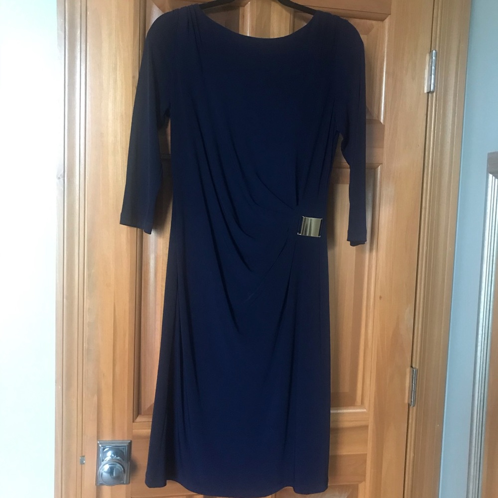 Tahari Faux Wrap Sheath